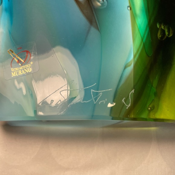 Authentic signed Sergio Costantini Murano fish sculpture. - Picture 8 of 12